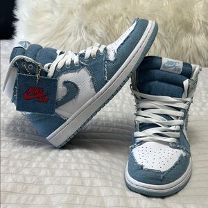 Nike Air Kids Sneakers - Denim Blue and White